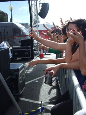The Crowd's at Frenzee's Performance - Bristol harbor Festival 2010