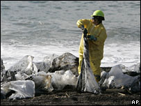 Vazamento ameaça centenas de aves marinhas
