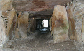 Inside the passage grave
