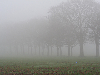 Victoria Park in the fog