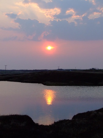 sunset over Loch Eyenort, South Uist
