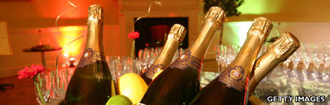 Bottles of champagne