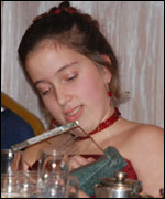 Melissa Alves with her Highland Spring award 