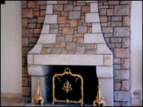 Granite fireplace