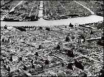 Destruição em Tóquio em 1945