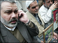 Integrantes do Hamas durante negociações no Egito