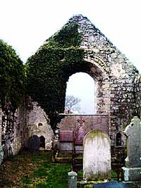 The ruins of the old church at Ballywillan near Portrush, Co.Antrim