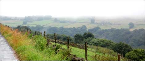 Influential: Calder Valley shrouded in mist
