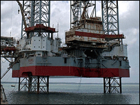 Một dàn khoan của Cnooc, công ty dầu khí ngoài khơi hàng đầu của Trung Quốc