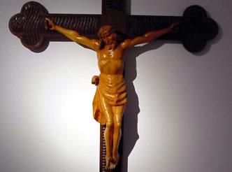 Detail of the Carved Crucifix from Penley Chapel 