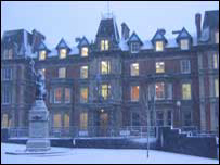 Hanley Town Hall in the snow...