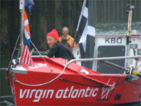 Olly Hicks arriving in Falmouth in 2005