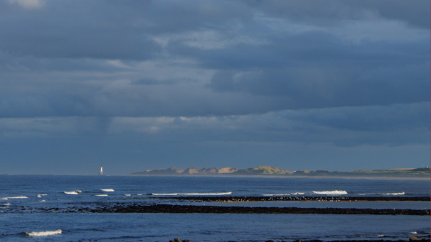 St Combs beach and Rattray Head lighthouse (courtesy of Karen Graham)