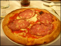 A pizza in Pisa