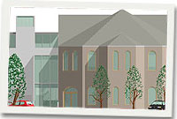 Y cynlluniau arfaethedig ar gyfer Neuadd y Farchnad