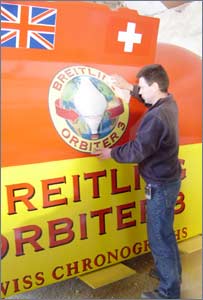 Jon puts the finishing touches to the orbiter