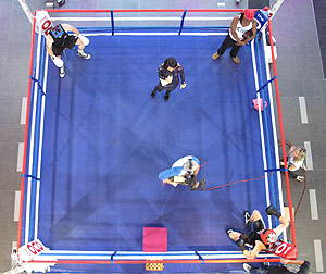 In the chessboxing ring