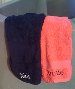 Nick and Annie towels