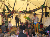 Fun and games in the Storytree tent
