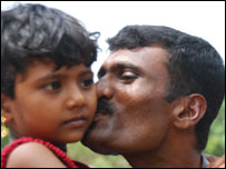 A former Tamil Tiger after the release (file photo)