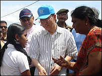 UN scretary general in Sri Lanka