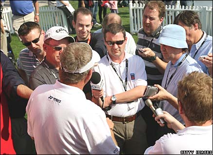 Colin Montgomerie talks to 5 Live's Iain Carter in Abu Dhabi