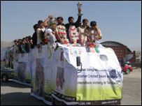 استقبال از تیم ملی کریکت افغانستان در کابل