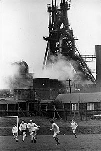 Works football match, Bilston Steelworks (1977)