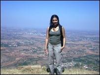 Amy Hall on the Nandi Hills of India