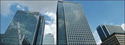 Buildings in Docklands in London