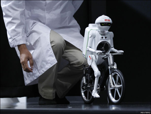 Bicycle-riding robot