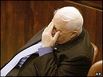 O primeiro-ministro de Israel, Ariel Sharon