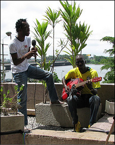 Ivorian artist Kajeem in a live video session for Network Africa