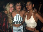 three women inside the club