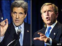John Kerry e George W. Bush
