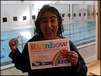 Rupal and her certificate