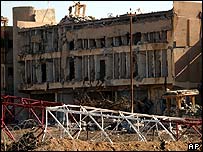 Base búlgara destruída em Karbala