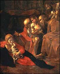 'A Adoração dos Pastores', Caravaggio. Museu Nacional, Messina, Itália. © 1990, foto SCALA, Florença – com a autorização do Ministério para os Bens e Atividades Culturais 