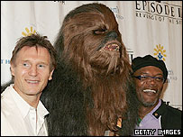 Liam Neeson, Chewbacca e Samuel L. Jackson