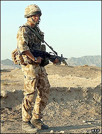 سرباز بريتانيايی در افغانستان