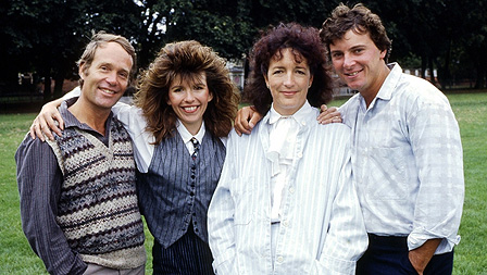 Tomorrow's World : 1985. Picture Shows : Presenters Peter McCann, Maggie Philbin, Judith Hann and Howard Stableford