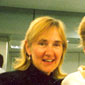 Brenda (right) and her friend Dianne at the airport, waiting to start their journey