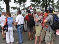 北京街头外国游客