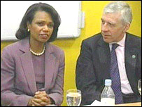 جک استرا و کاندوليزا رايس