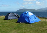 Tents pitched on the machair, Skipness