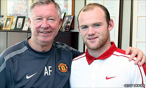 Syr Alex a Ferguson a Wayne Rooney