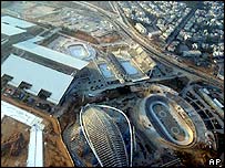 Vista aérea do principal complexo olímpico em Maroussi