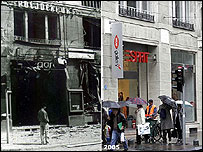 Sarajevo durante a guerra e atualmente