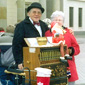 Making friends with a street performer beside the Brandenburg Gate, Berlin