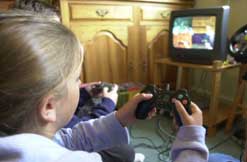 Children playing a computer game